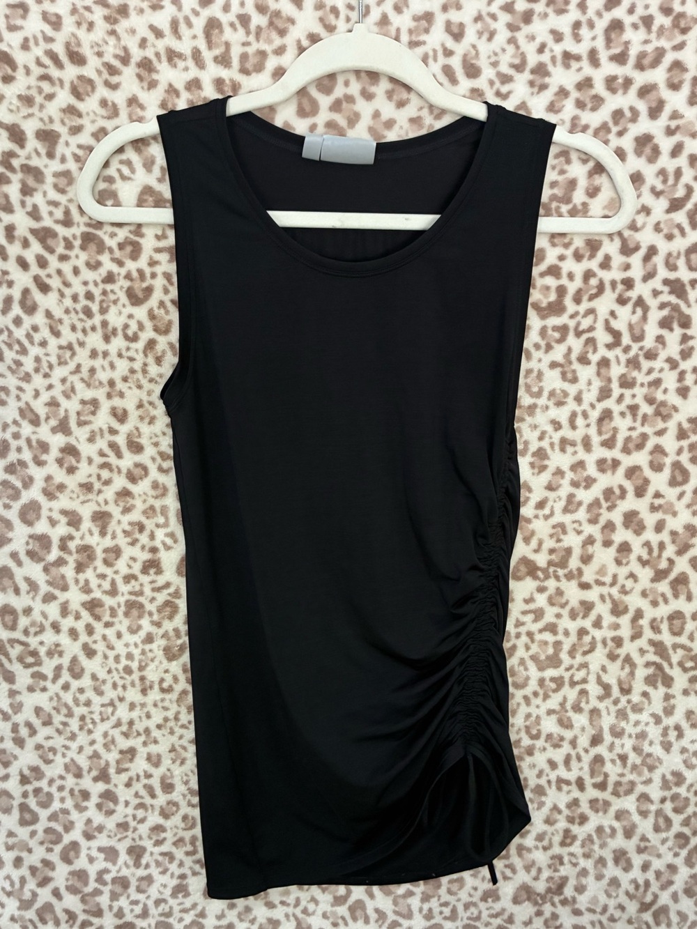 Athleta Black Side-Ruched Tank Activewear Sleeveless Tank XS